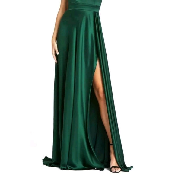 Leena For Mac Duggal Strappy Back Satin Gown. $338 - Picture 5 of 15